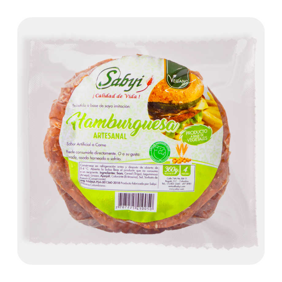 hamburguesa artesanal vegana